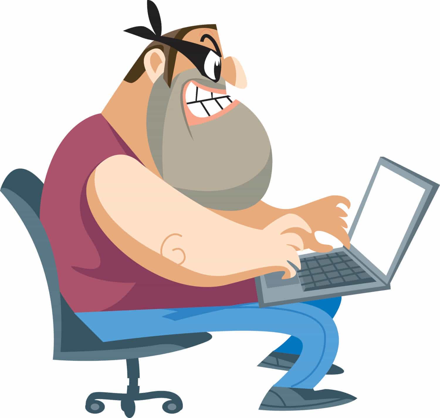 Illustration of social media identity theft