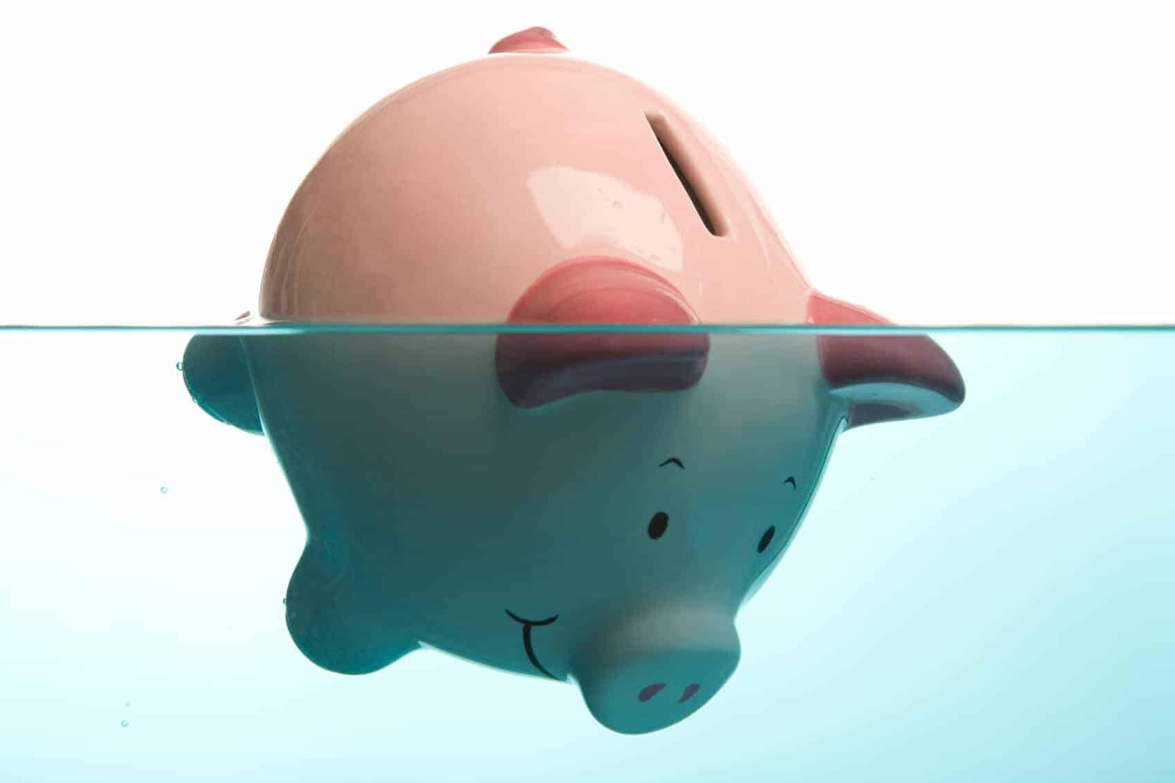 get out of debt fast piggy drowning