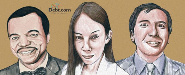 Illustration of three Americans who made financial mistakes because of spending habits and budgeting