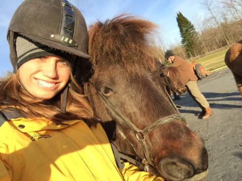 Lisa from Mad Money Monster with a horse