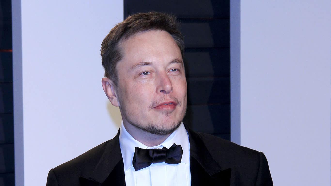 Elon Musk at the 2017 Vanity Fair Oscar Party at the Wallis Annenberg Center