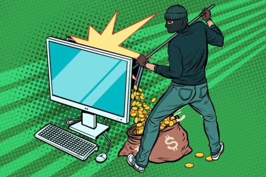 Here’s How Much Your Login Credentials Sell for on the Dark Web. Online hacker steals dollar money from computer in the state most likely to get hacked