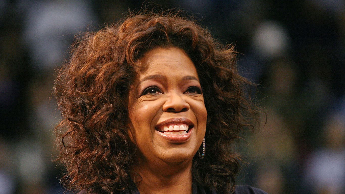 Oprah Winfrey campaigns for Democratic Presidential candidate Barack Obama at UCLA