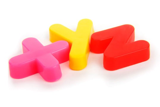 XYZ Colourful lettering