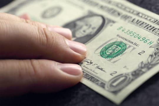 Hand and money
