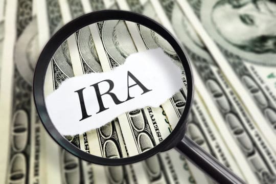 Magnified IRA message on hundred dollar bills