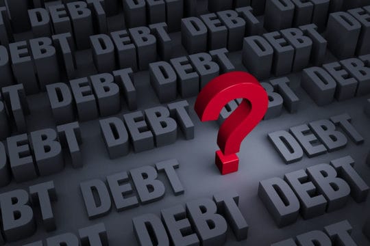 Debt with question mark