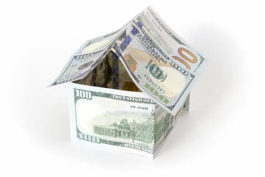 types of liens; dollar bills folded into the shape of a house