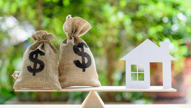 Home loan / reverse mortgage or transforming assets into cash concept