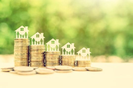 how much mortgage can I afford; tiny houses on top of stacks of coins