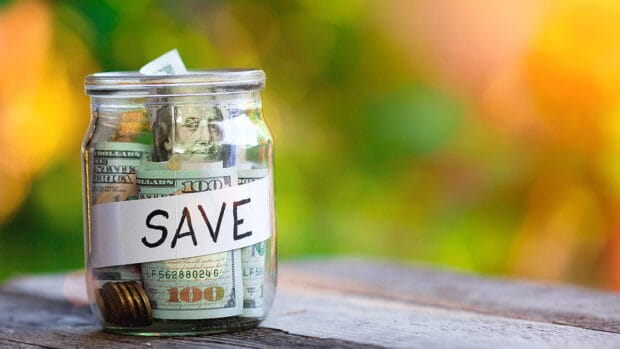 Savings in a jar