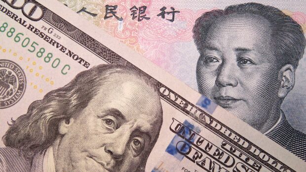 US dollar and chinese yuan