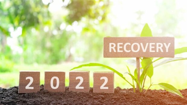 Year 2022 economy and business growth and recovery concept