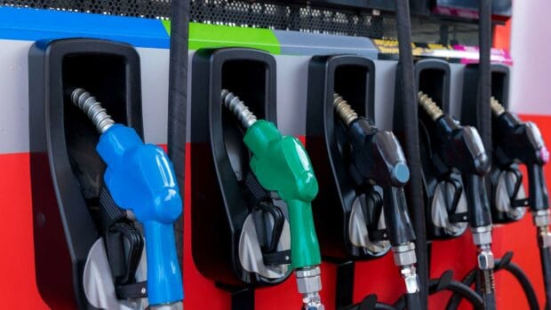 Fuel Pump, Gas Station, Gasoline. Colorful Petrol pump