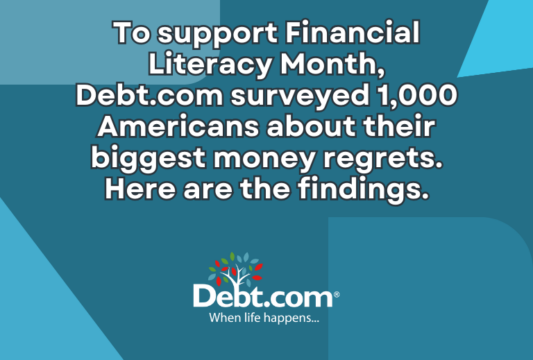 To support Financial Literacy Month, Debt.com surveyed 1,000 Americans about their biggest financial regrets.