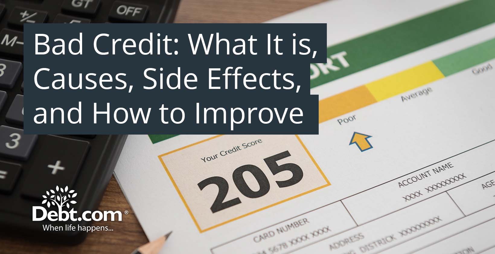 Bad Credit: What It is, Causes, Side Effects, and How to Improve